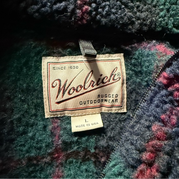 Woolrich Tartan Fleece Jacket with Zip - Picture 6 of 6